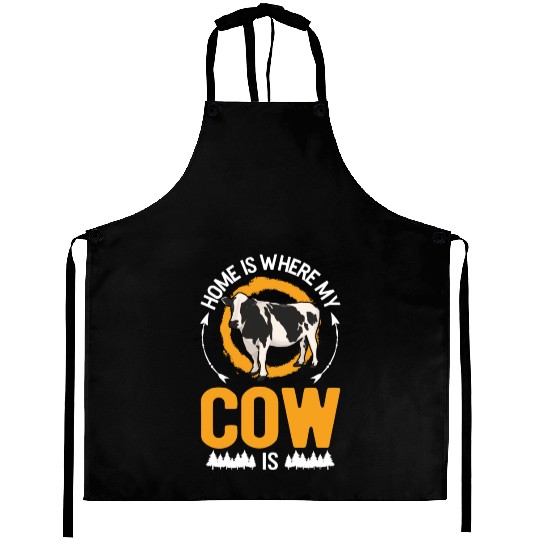 Home Is Where My Cow Farmer Aprons