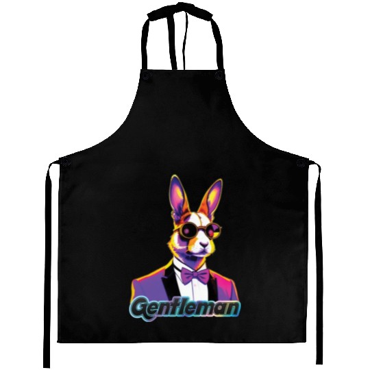 Pop Art Playboy Rabbit Gentleman Cyberpunk Bunny Aprons