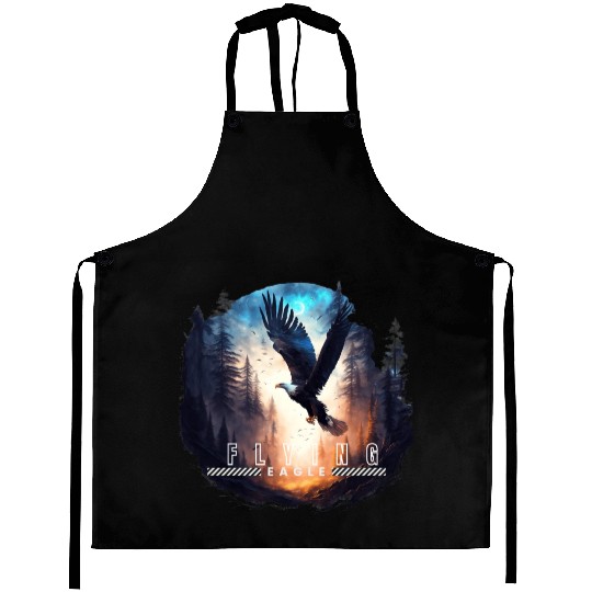 Forest and flying eagle Aprons