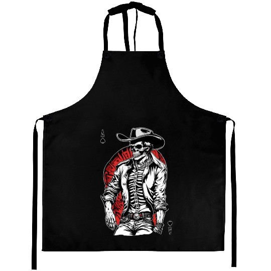 Weird Wild West: Aces High Skeleton Cowboy Aprons