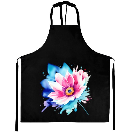Color Splash: pink flower Aprons