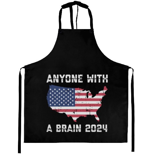 2024 Brain Vote Democracy Anti-Trump Aprons