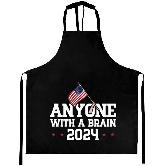 2024 Brain Vote Democracy Anti-Trump Aprons