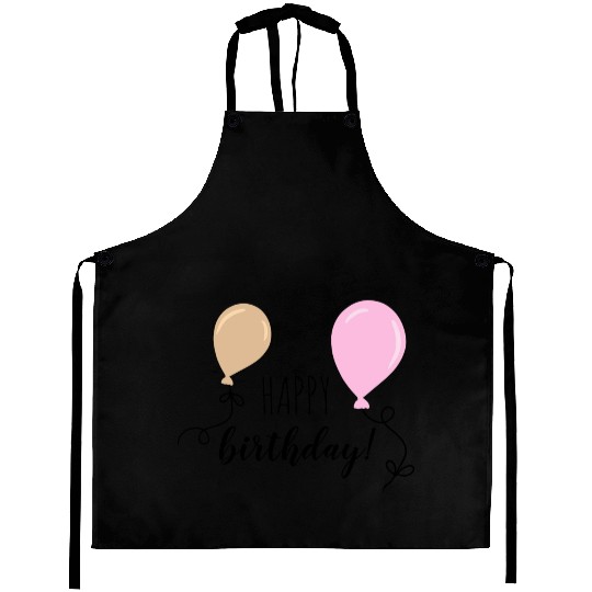 Happy birthday party balloons Aprons