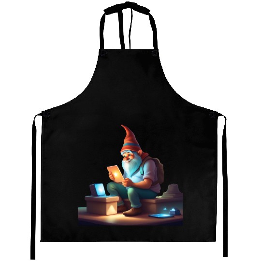 A Father's Day Gnome as a tech-savvy dad Aprons
