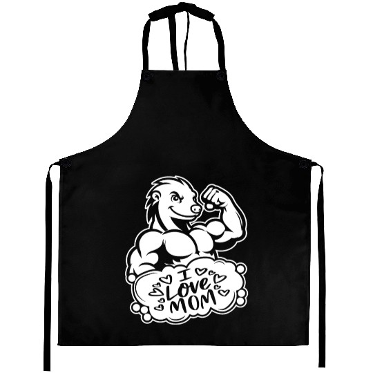 Honey Badge I Love Mom Aprons