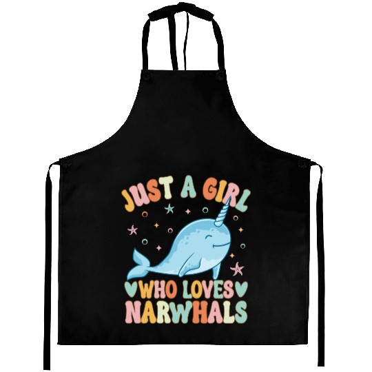 Narwhal Girl Narwhal Lover Aprons