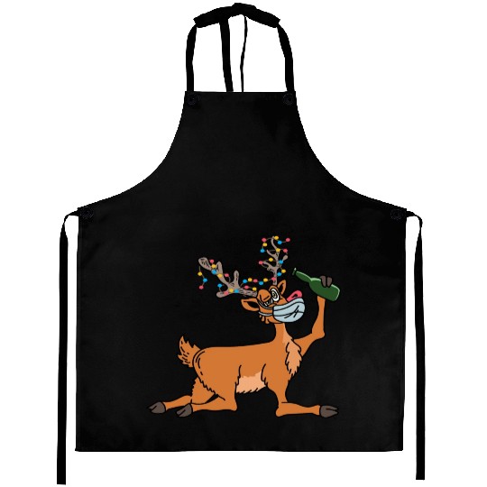 Drunk Reindeer Party-goer Gift Aprons