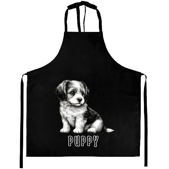 Fluffy Terrier Puppy Aprons