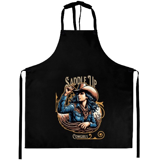 Saddle Up Cowgirls Aprons