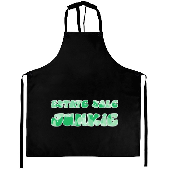 Estate Sale Junkie green camo Aprons