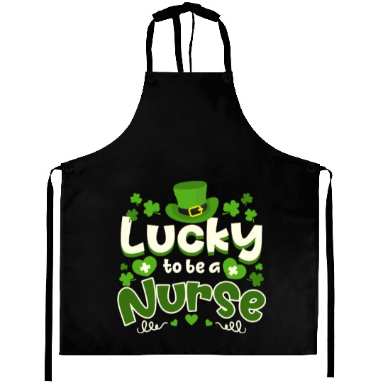 St Patricks Day Nurse Lucky To Be A Nurse Aprons