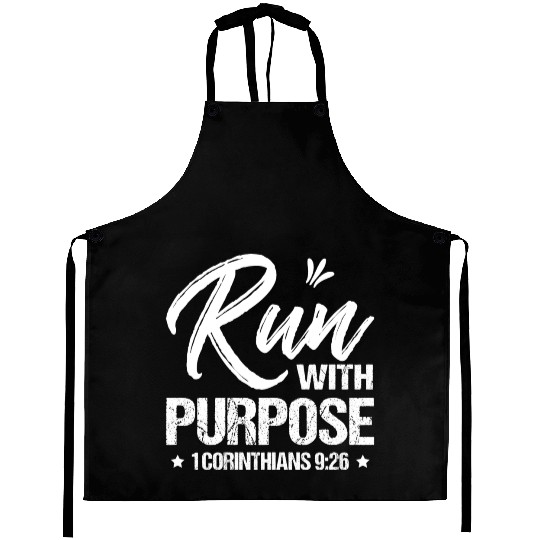 Run With Purpose Bible Verse Aprons