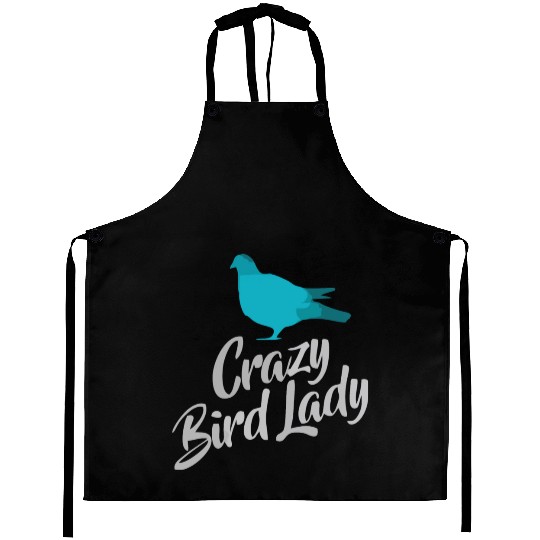 Crazy Bird Lady Aprons