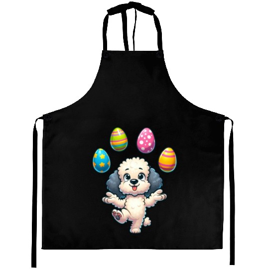 Easter Egg Easter Dog Poodle Juggling Juggler Aprons