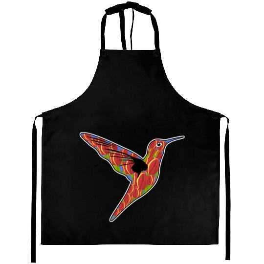 Humming-Bird Tulips Flowers Aprons