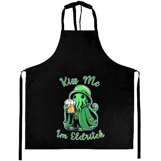 Kiss Me I'm Eldritch - St. Paddy's Day Cthulhu Aprons
