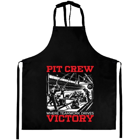Pit Crew Race Car Racing Race Track Motorsport Aprons