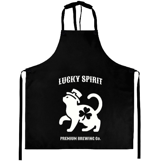 St Patricks Lucky cat Green Aprons