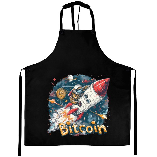 Pi day 3.14 Crypto Bitcoin Rocket Astronaut To Aprons