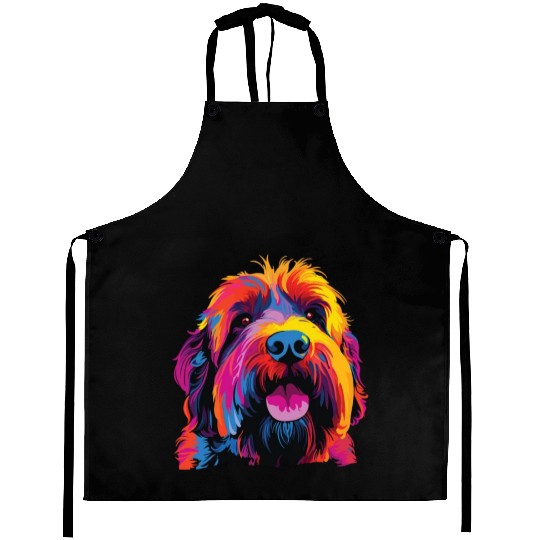 Colorful Russian Black Terrier Aprons