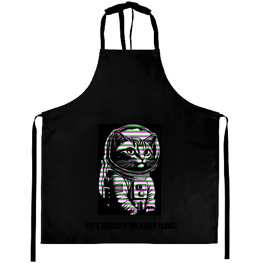 Let's discover the other planet, Astronaut cat. Aprons