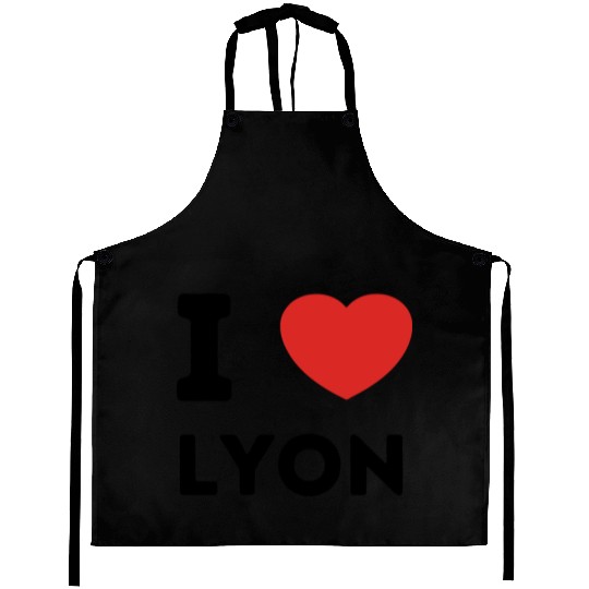 I Love Lyon France Aprons