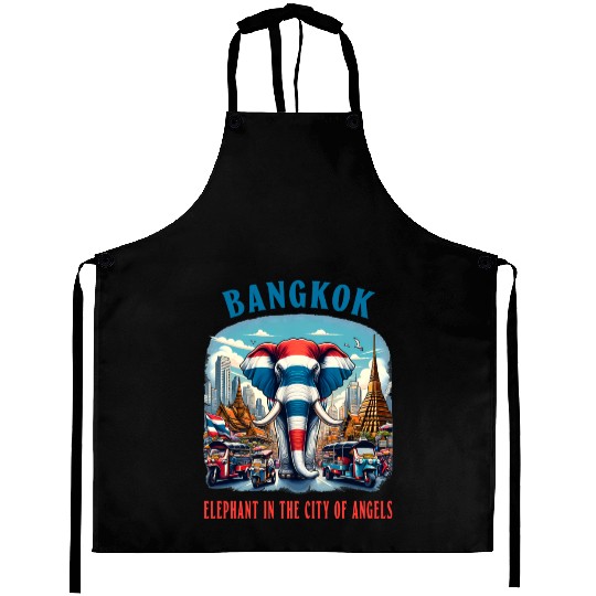 Bangkok Thailand elephant flag city Aprons