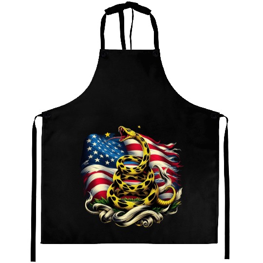 Gadsden Snake American Flag Aprons