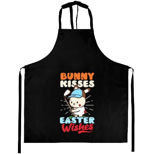 Golf Easter Bunny Kisses Easter Wishes Aprons
