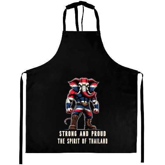Thailand flag elephant Aprons