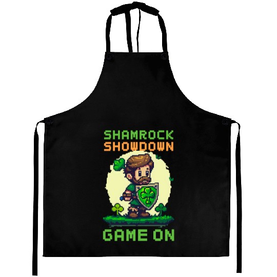 St. Patricks Day Gaming Shamrock Showdown: Game On Aprons