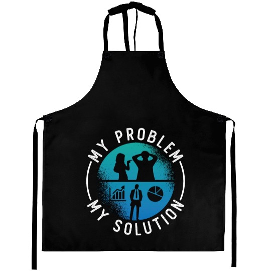 Data Analyst My Problem My Solution Pictogram Dad Aprons