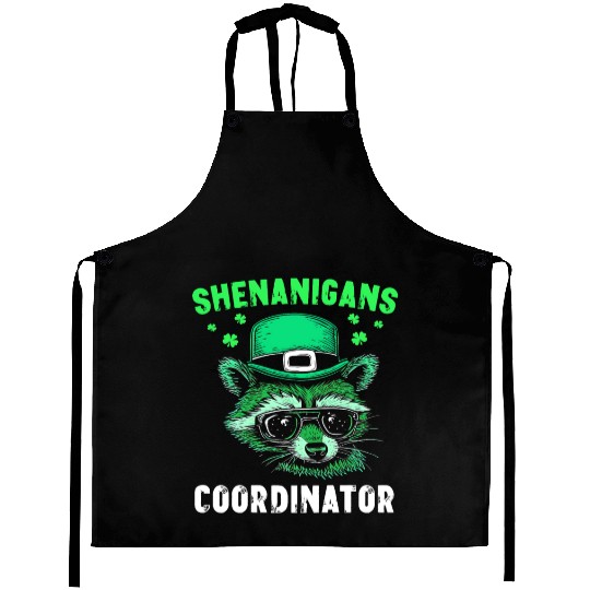 Shenanigans Coordinator Cute Raccoon Funny Aprons