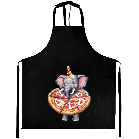 Jumbo Elephant Pizza Pi Day Food Aprons