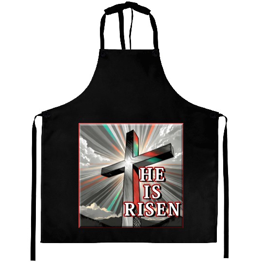 Cross, He is Risen - 2 Aprons