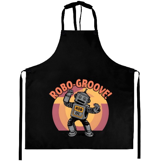 Artwork - Robo-groove! Robot Dancing Digital Art Aprons