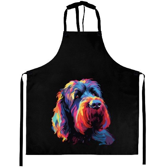 Colorful Russian Black Terrier Aprons