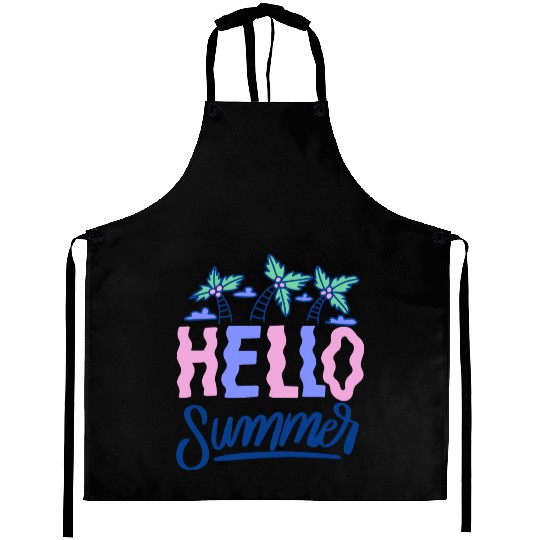 Hello Summer Palm Trees Aprons