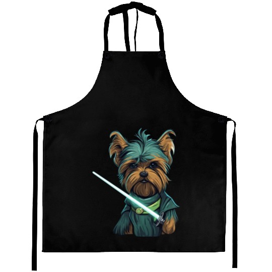 Yorkie with Lightsword Aprons