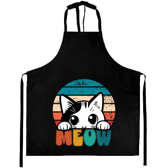 Cat with Funny Sayings for Unisex Aprons