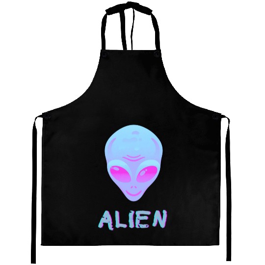 Neon Alien Aprons