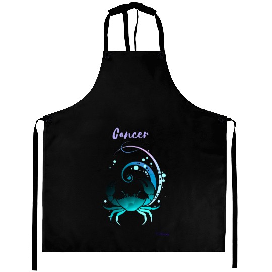 Zodiac Essence: Cancer - Serene Sea in Minimalist Aprons
