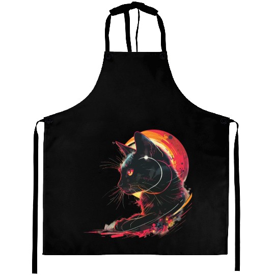 Solar Eclipse with Cat Aprons