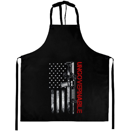 Ungovernable Become Ungovernable American USA FLag Aprons