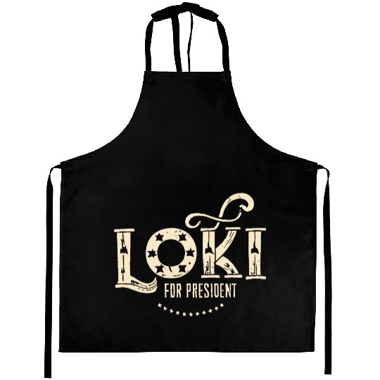 Loki For President Funny History Aprons