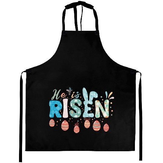 He Is Risen Easter Celebration Theme Aprons