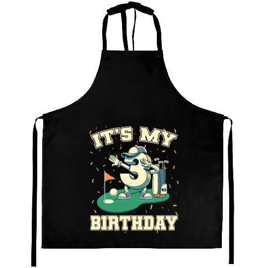 It's My Birthday Boy 3rd Golf B-day Golfing Aprons