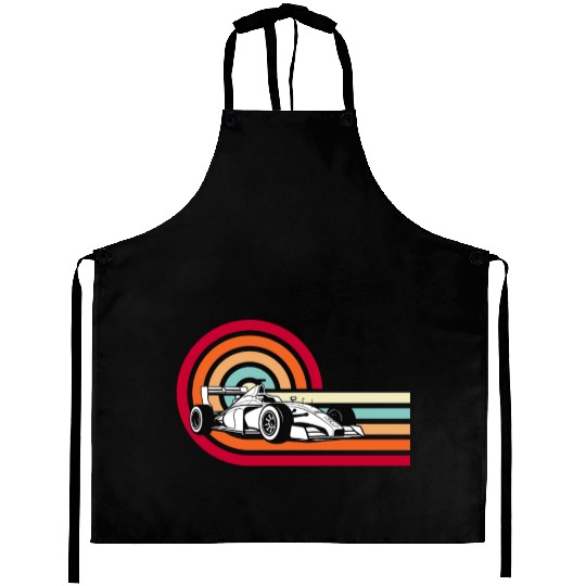 Retro Racing Race Car Driver Costume Aprons