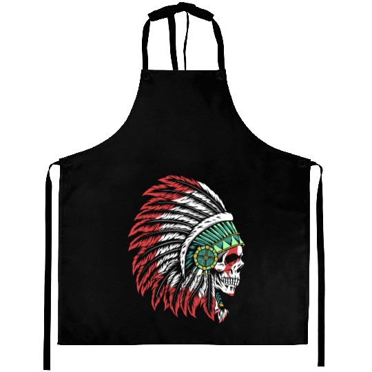 Indigenous Native American Skull Skull Head Aprons